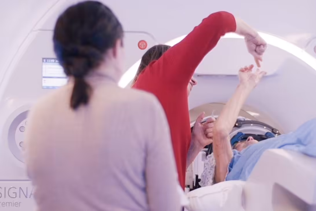 Consultant Neurologists from the treatment team perform assessment of the patient's tremor during treatment, using real-time improvement in tremor and the absence of side effects to confirm the exact location of the treatment target